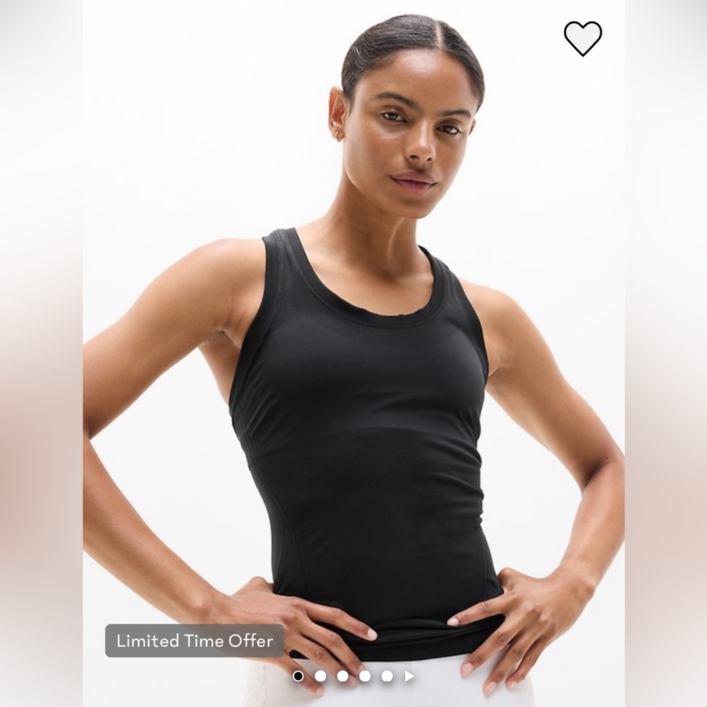 Athleta black momentum seamless tank top